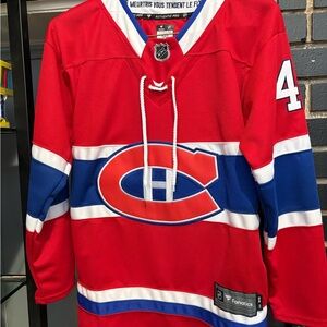 NHL Montreal Canadiens Red & Blue V-Neck Sweater